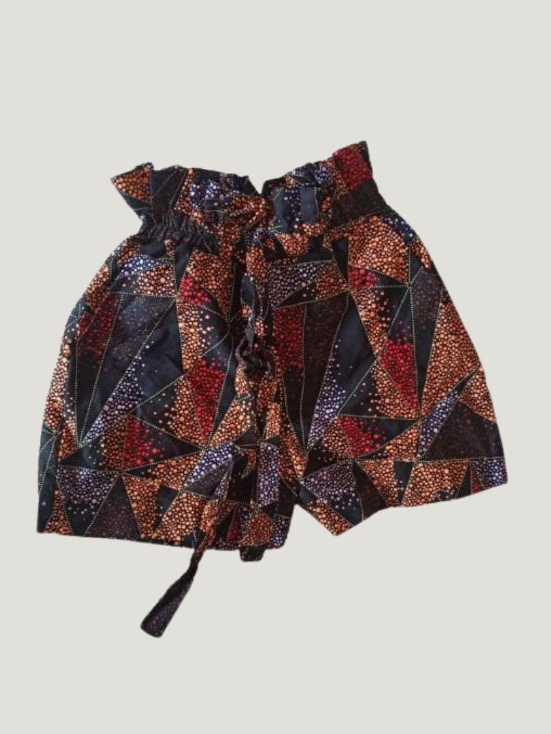 Girl's Floral Ankara Kitenge Shorts
